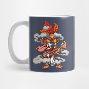 Tiki guitar player Mug